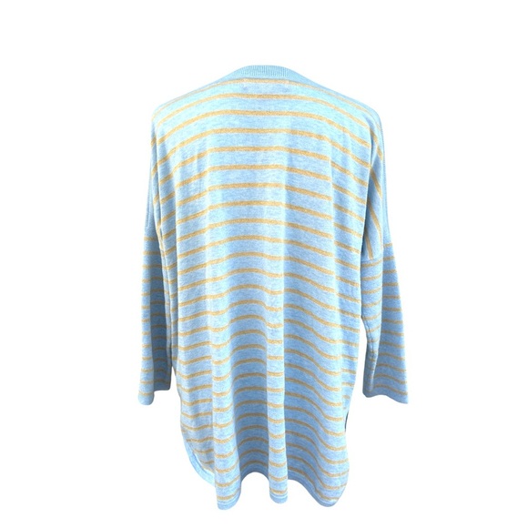 LILLY PULITZER COBO BOATNECK SWEATER SOFT BLUE/GOLD‎ STRIPE SIZE SMALL - Picture 6 of 8